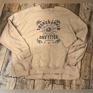 Abercrombie & Fitch Beige Crewneck Sweater